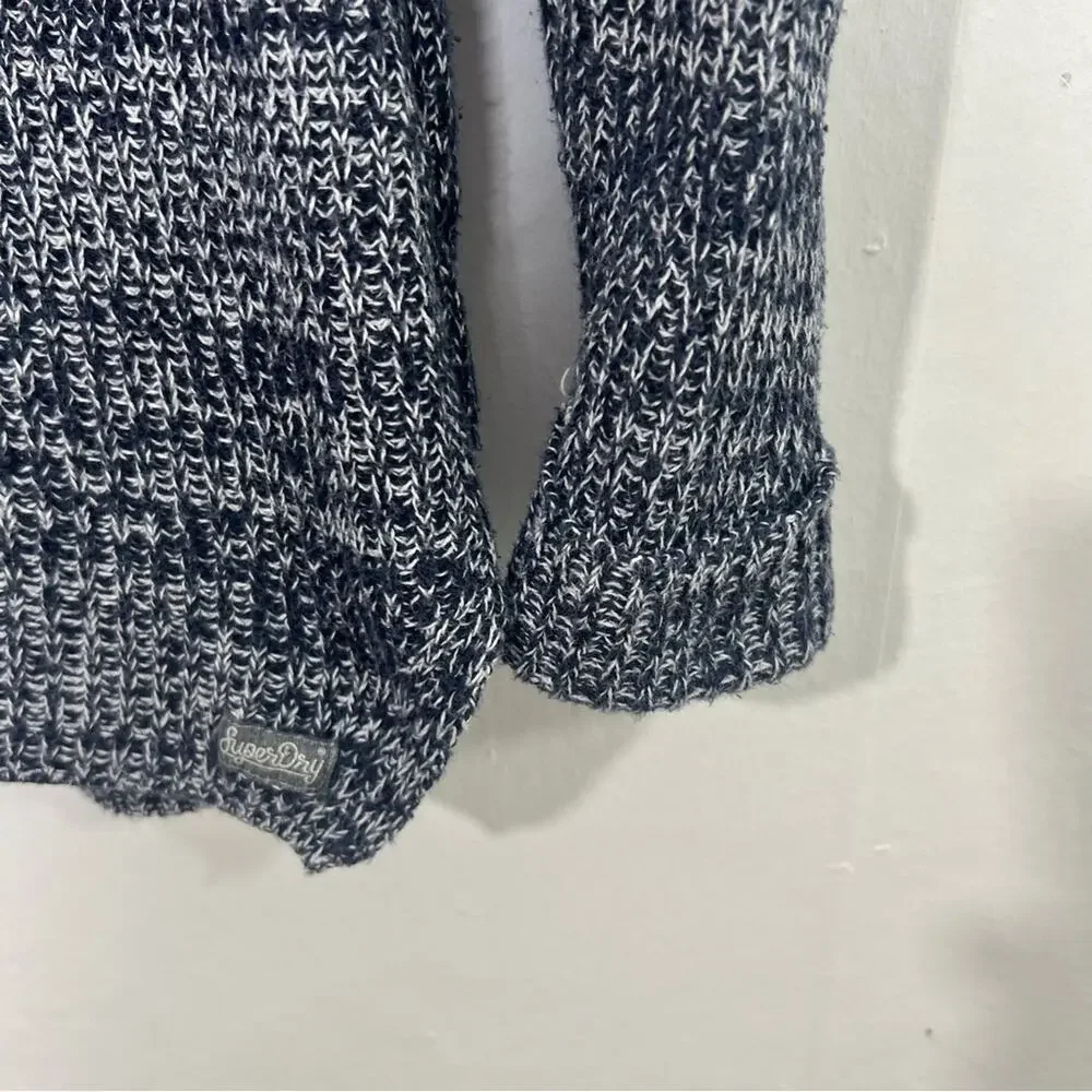 Superdry Fesitval Goods CO. Blue Marled Crewneck Sweater Size XS